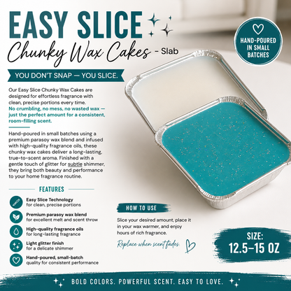 Easy Slice Chunky Wax Cake – Hand-Poured Parasoy Slab| 804 Escentials