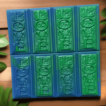 Scented Artisan Wax Melts | Love's Embrace | 8-Bar Snap and Chop | Handcrafted Home Fragrance | Long-Lasting Wax Melts