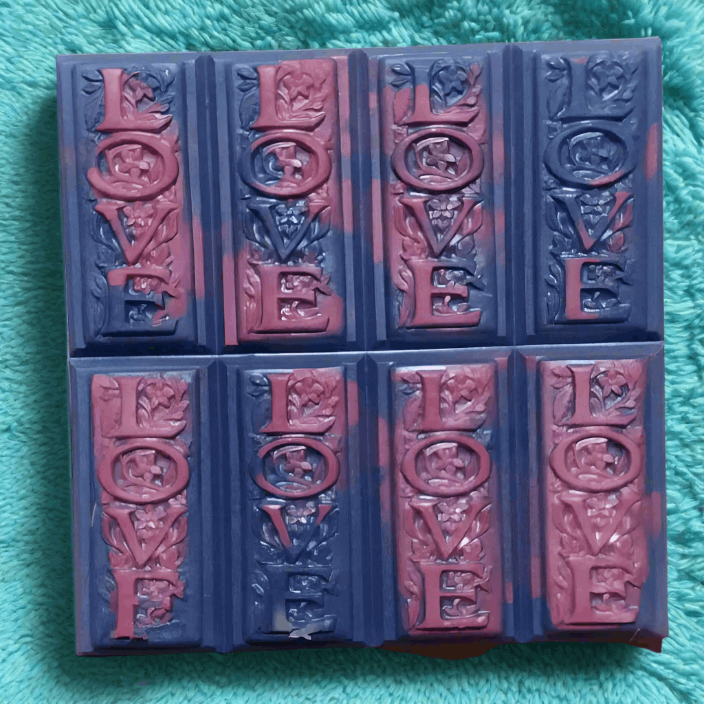 Scented Artisan Wax Melts | Love's Embrace | 8-Bar Snap and Chop | Handcrafted Home Fragrance | Long-Lasting Wax Melts