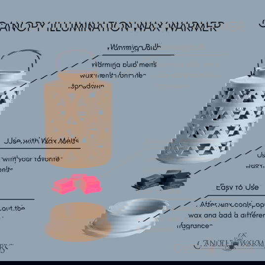 Ceramic Illumination Tart Wax Warmer - Shutter Canopy