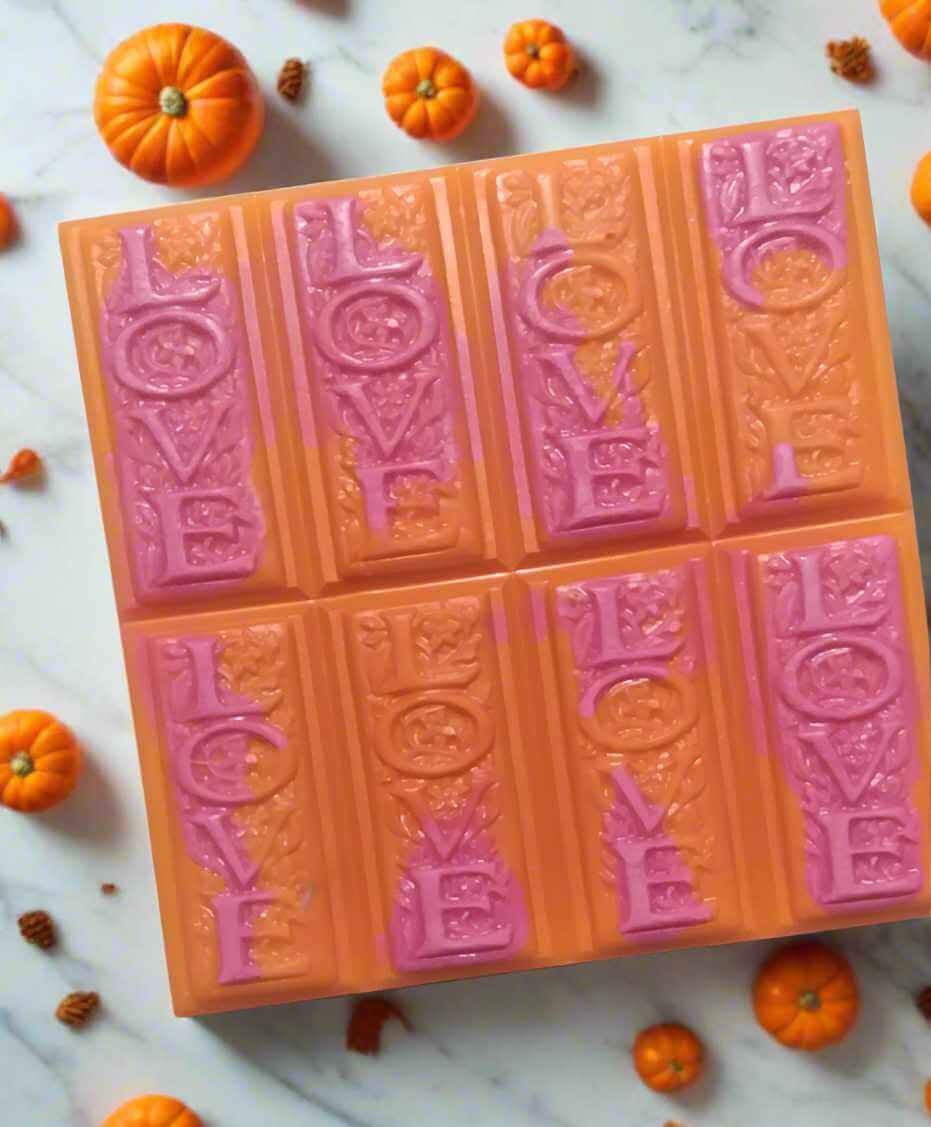 Scented Artisan Wax Melts | Love's Embrace | 8-Bar Snap and Chop | Handcrafted Home Fragrance | Long-Lasting Wax Melts
