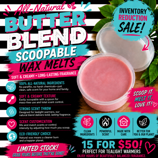 All Natural Scoopable Wax Melts | Soft & Creamy Texture | Strong Scented Home Fragrance | Long Lasting Aromatherapy Wax