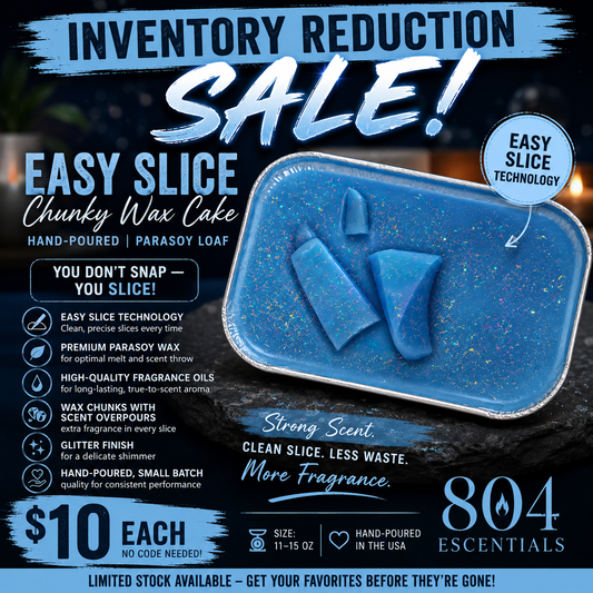 Easy Slice Chunky Wax Cake – Hand-Poured Parasoy loaf | 804 Escentials