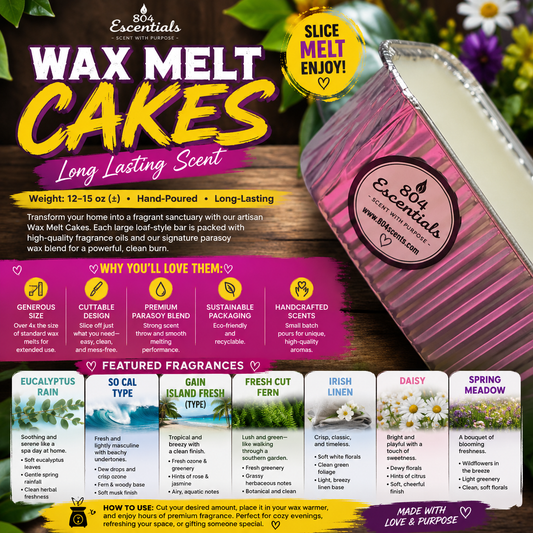 Wax Cake – Hand-Poured Parasoy loaf | 804 Escentials