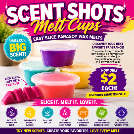 Scent Shots Melt Cups – Easy Slice Wax Melts | 804 Escentials