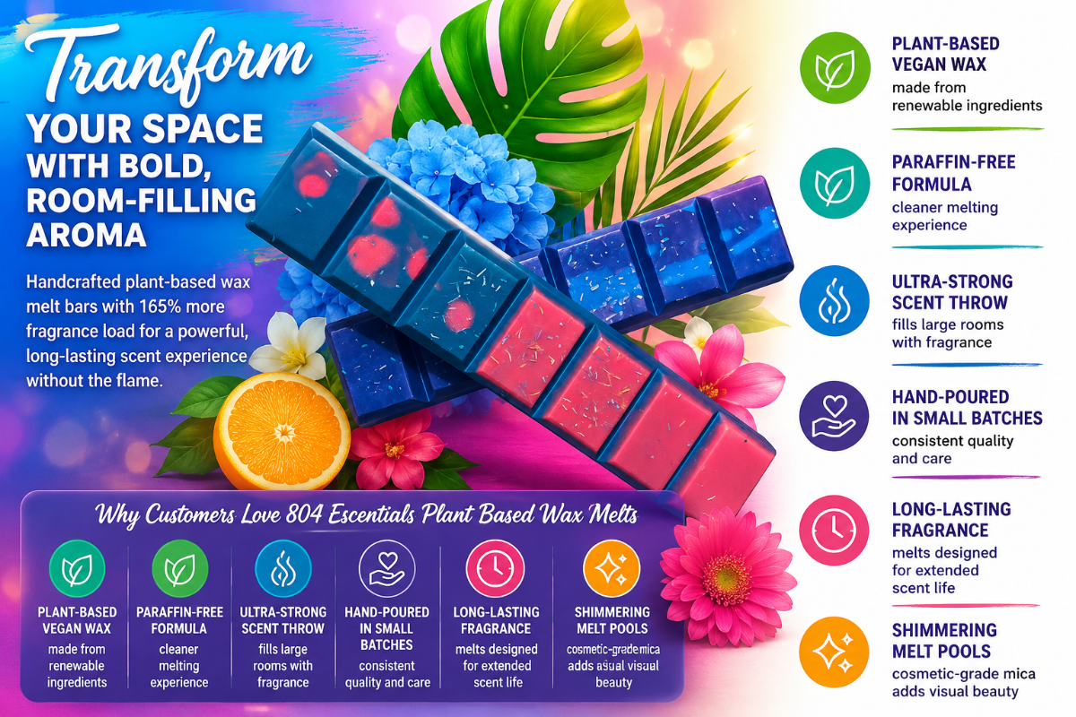 Artisan Wax Melt Bars – Plant-Based | Ultra Strong Home Fragrance